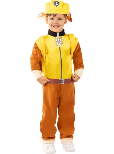 FUNIDELIA Dětský kostým Paw Patrol s doplňky - Rubble Velikost - děti: XS: 99 - 101 cm