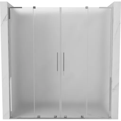 MEXEN/S Velar L Duo posuvné sprchové dveře 170, dekor, chrom 871-170-003-32-01