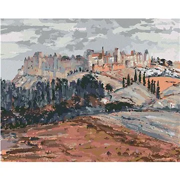 Diamondi - Diamantové malování - OPEVNĚNÝ HRAD (GEORGETTE AGUTTE), 40x50 cm, bez rámu a bez vypnutí  (605735A)