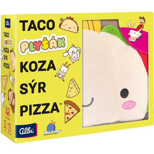 Albi Taco, plyšák, koza, sýr, pizza
