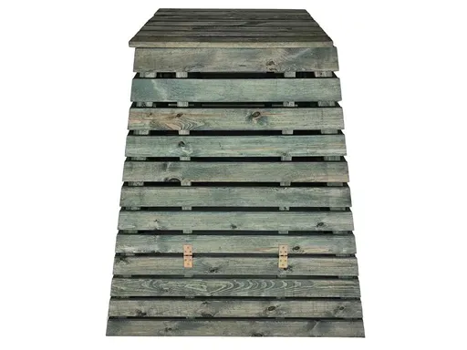 Dřevěný kompostér 1040 L pyramida, zelený