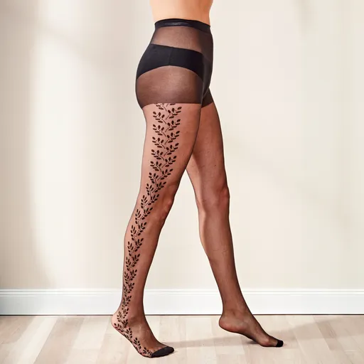 2 vzorované punčochové kalhoty