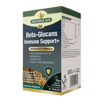 Natures Aid Beta Glukany s antioxidanty na imunitu 30 tablet