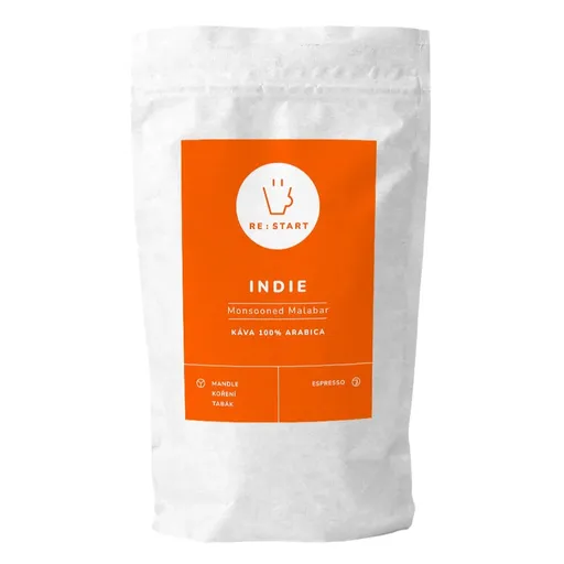 Zrnková káva INDIE - MALABAR AA ASPINWAL 1 kg, RE:START
