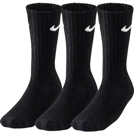 Nike 3PPK VALUE COTTON CREW Sportovní ponožky, černá, velikost