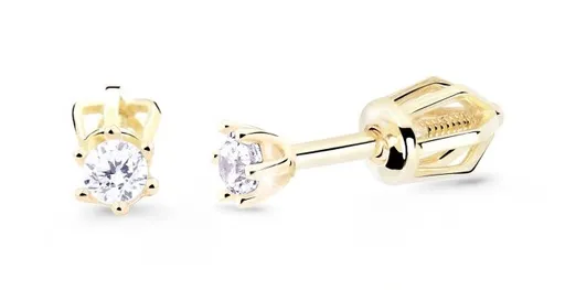 Cutie Jewellery Decentní náušnice ze žlutého zlata Z8020-30-10-X-1