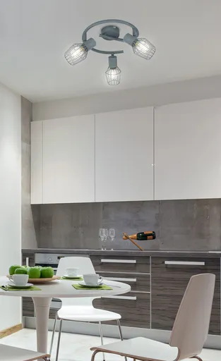 Spirálová stropní lampa 3X40W E14 šedá VIKING