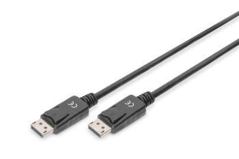 Digitus Pripojovací kábel DisplayPort 1.2, DP M/M, 2,0 m, so západkou, Ultra HD 4K, bl