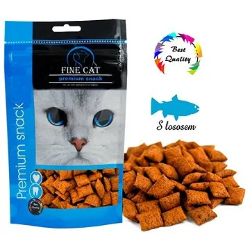 Fine Cat Plněné polštářky s lososem 80 g (8595657303106)