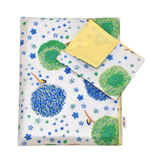 Mamo Tato 3-dílný set do postýlky s mantinelem - Pampelišky modré