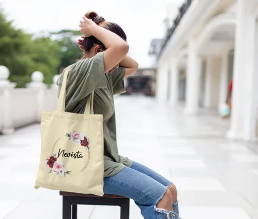 Personal Plátěná taška s potiskem - Nevěsta Barva: natural