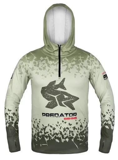 Delphin tričko s kapucí uv armor 50+ predator - m