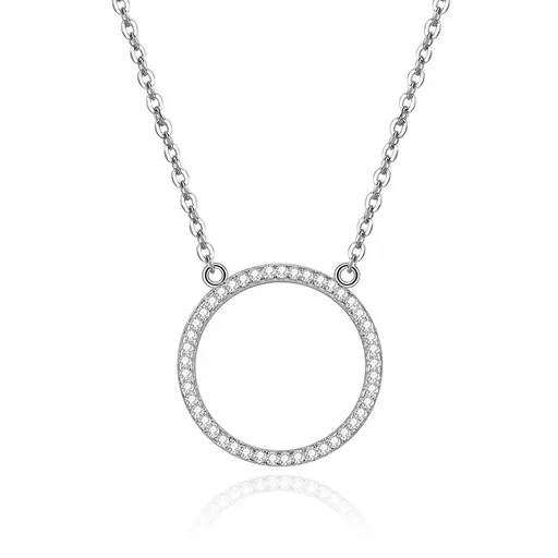 MOISS Stylový stříbrný náhrdelník se zirkony N0000596