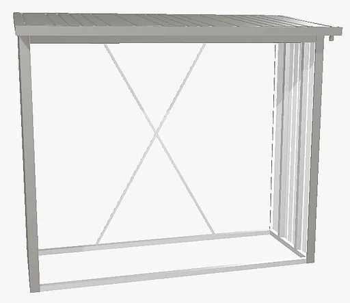 Biohort Víceúčelový sklad krbového dřeva BIOHORT dřevník WoodStock 229 x 102 (šedý křemen metalíza)