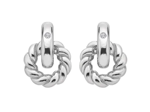 Hot Diamonds Elegantní stříbrné náušnice s diamanty Willow DE804