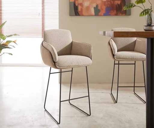 Barová židle Luan-Flex tenká podnož kovová černá mix materiálů