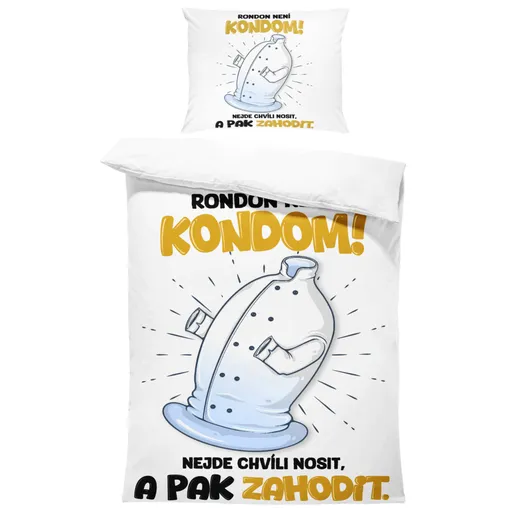 Povlečení Rondon není kondom (Rozměr : 1x140/220 + 1x90/70)
