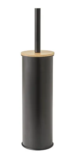 Gedy KENTA WC štětka na postavení, černá mat/bambus 1434