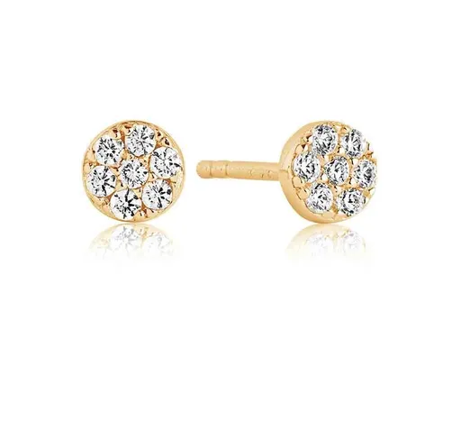 Sif Jakobs Drobné pozlacené náušnice pecky s kubickými zirkony Cecina SJ-E2773-CZ(YG)