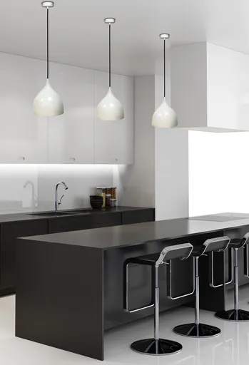 Závěsná lampa Ystad 220mm LEDEA E27 40W kovová bílá