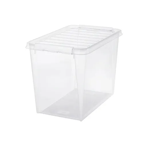 SmartStore Úložný box s bílými klipy Classic, 61 l, 61 l