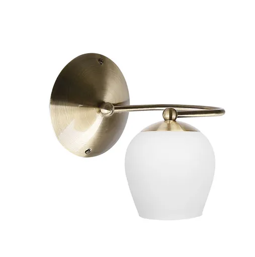 Nástěnná lampa Serano patina 1x60W E27 bílé stínidlo