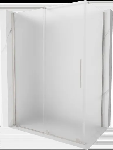 MEXEN/S Velar sprchový kout, posuvné dveře 160 x 90, dekor, nikl kartáčovaný 871-160-090-31-97