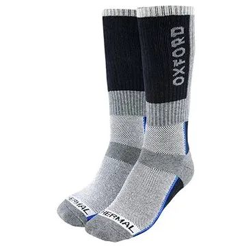 OXFORD ponožky Thermal, šedé/černé/modré (SPTaci223nad)
