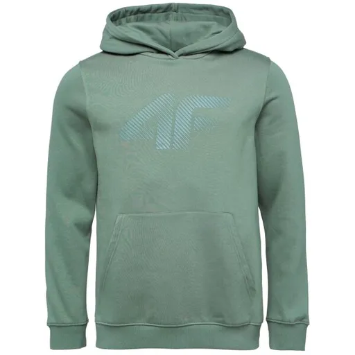 4F SWEATSHIRT Pánská mikina, tmavě zelená, velikost