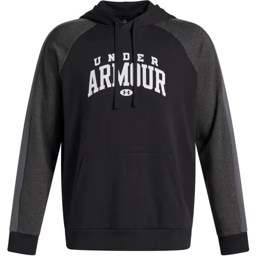 Under Armour RIVAL FLEECE COLORBLOCK Pánská mikina, černá, velikost