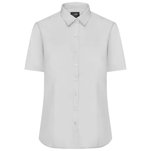 James & Nicholson (Daiber) Dámská košile s krátkým rukávem JN679 - Světle šedá | L