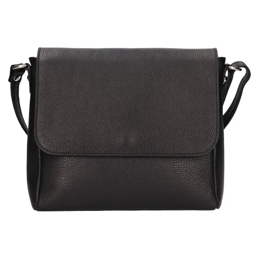 Dámská kožená crossbody kabelka Italia Nikka - černá