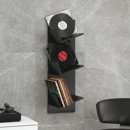 VCM Nástěnná police Sulda, černá