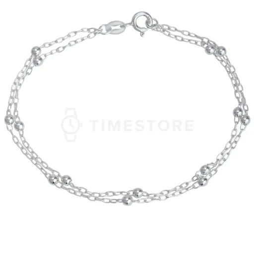Dvojitý stříbrný náramek TS-BR-0063