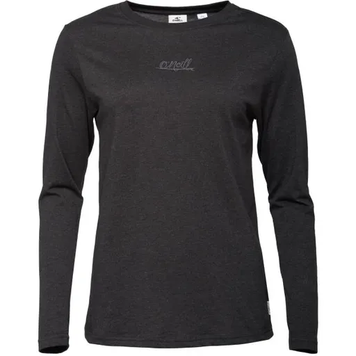 O'Neill ESSENTIALS SCRIPT L/SLV Dámské tričko s dlouhým rukávem, černá, velikost