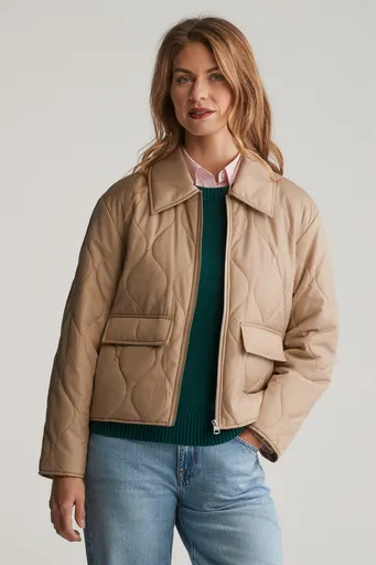 BUNDA GANT QUILTED COLLARED JACKET DARK KHAKI