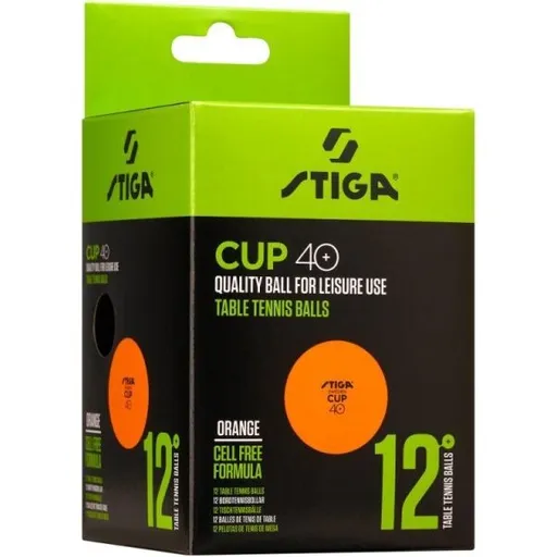 Stiga CUP ABS ORANGE 12-PACK Pingpongové míčky, oranžová, velikost