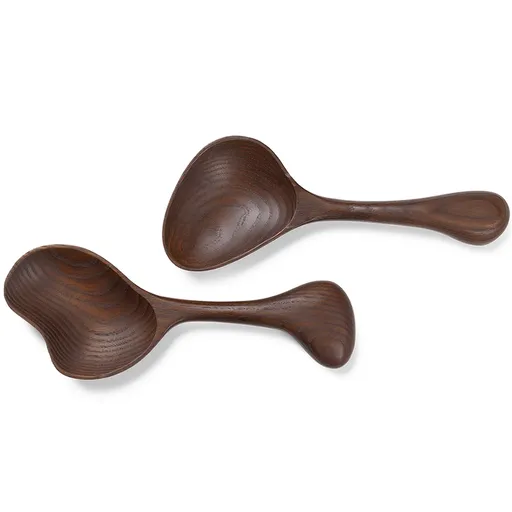 Salátové náčiní OS 23 cm, sada 2 ks, hnědá, dřevo, ferm LIVING