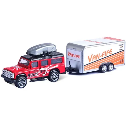 Alltoys Auto s přívěsem červené
