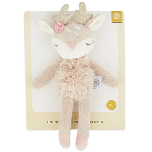 Bieco Textilní hračka jelínek Ella s chrastítkem