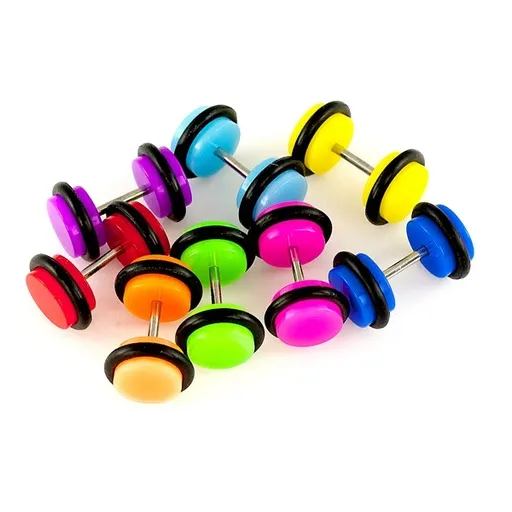 Fake plug do ucha, akrylový - Průměr: 10 mm, Barva: Modrá