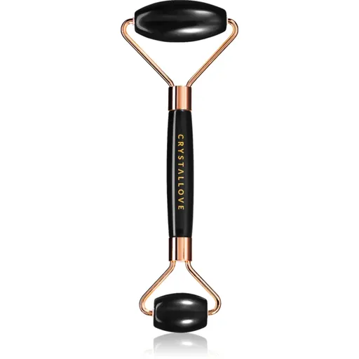 Crystallove Black Obsidian Roller masážní váleček na obličej 1 ks