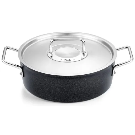 Nízký kastrol ADAMANT 28 cm, černá, hliník, Fissler