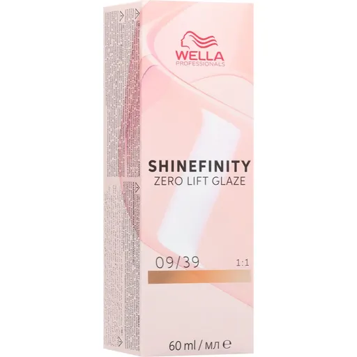 Wella Professionals Shinefinity Zero Lift Glaze demipermanentní barva na vlasy odstín 09/39 60 ml