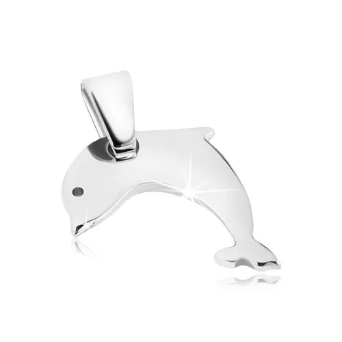 Přívěsek z oceli - lesklý skákající delfín