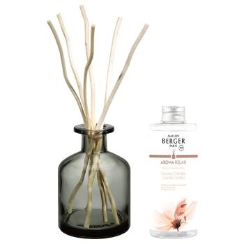 Maison Berger Paris Dárková sada Aroma Relax difuzér šedý + náplň Sladký Orient 180 ml