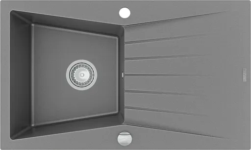 MEXEN Cesar granitový dřez 1 s odkapávačem 775x470 mm, šedá 6514771010-71
