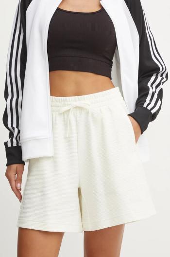 Kraťasy adidas All SZN dámské, béžová barva, hladké, high waist, IY6824