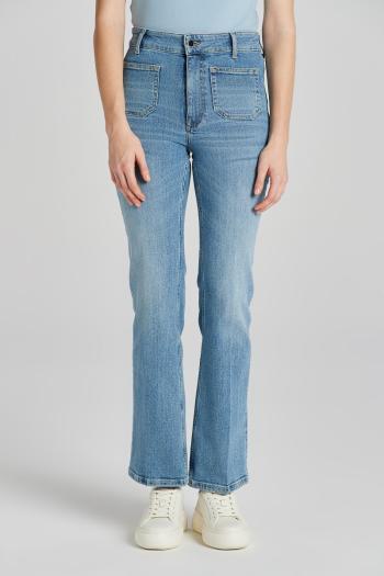 DŽÍNY GANT SLIM FLARE JEANS SEMI LIGHT BLUE WORN IN