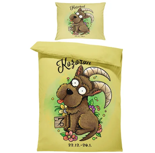 Povlečení Psí znamení – kozoroh (Rozměr : 1x140/220 + 1x90/70)